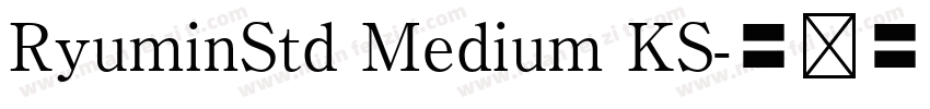RyuminStd Medium KS字体转换